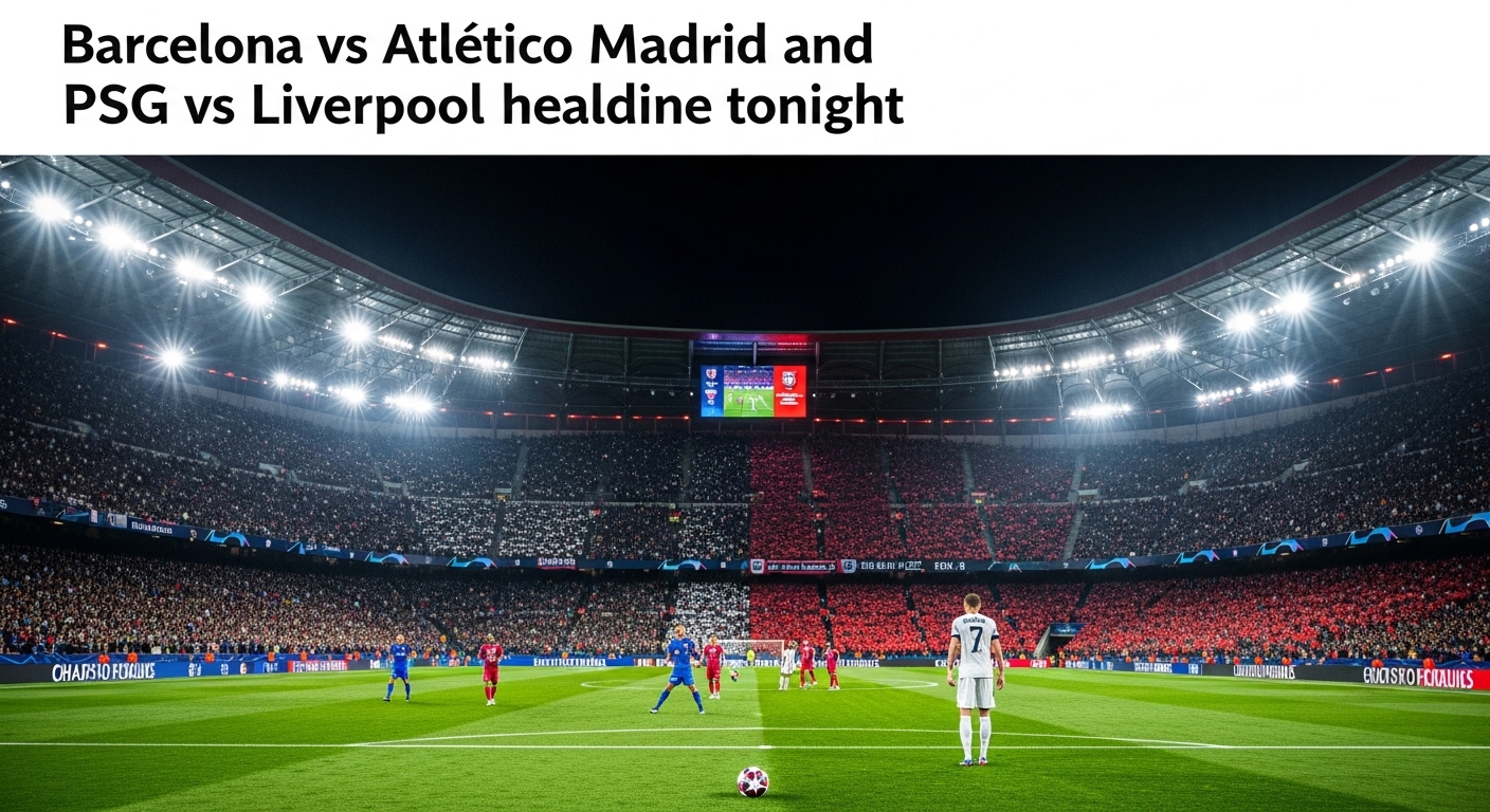 Barcelona vs Atletico Madrid and PSG vs Liverpool headline tonight