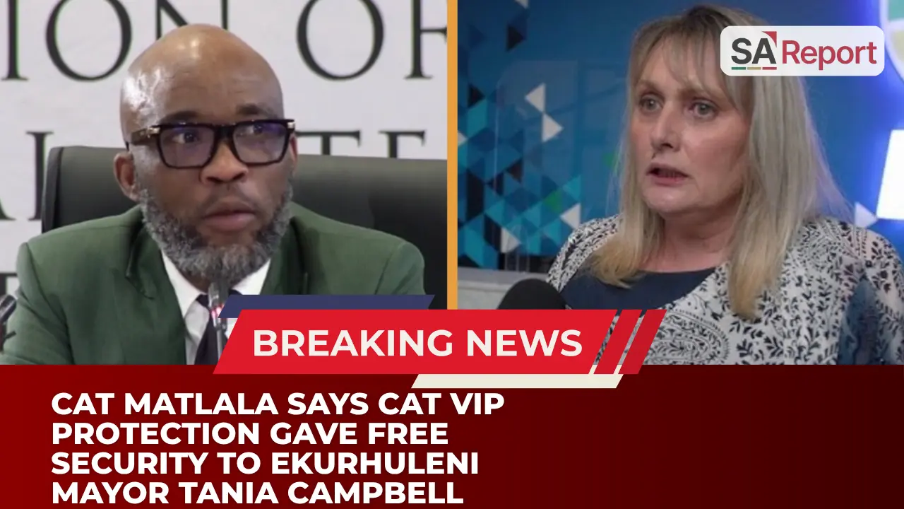Cat Matlala Says CAT VIP Protection Gave Free Security to Ekurhuleni Mayor Tania Campbell